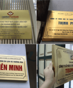 biển công ty bằng đồng ăn mòn