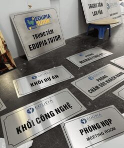 biển phòng ban inox