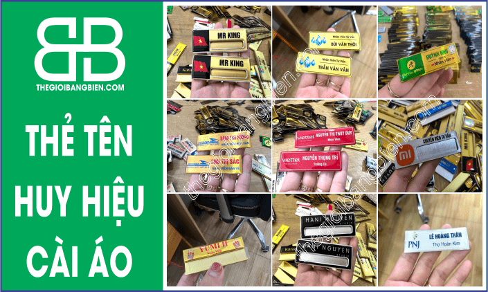 thẻ tên huy hiệu cài áo