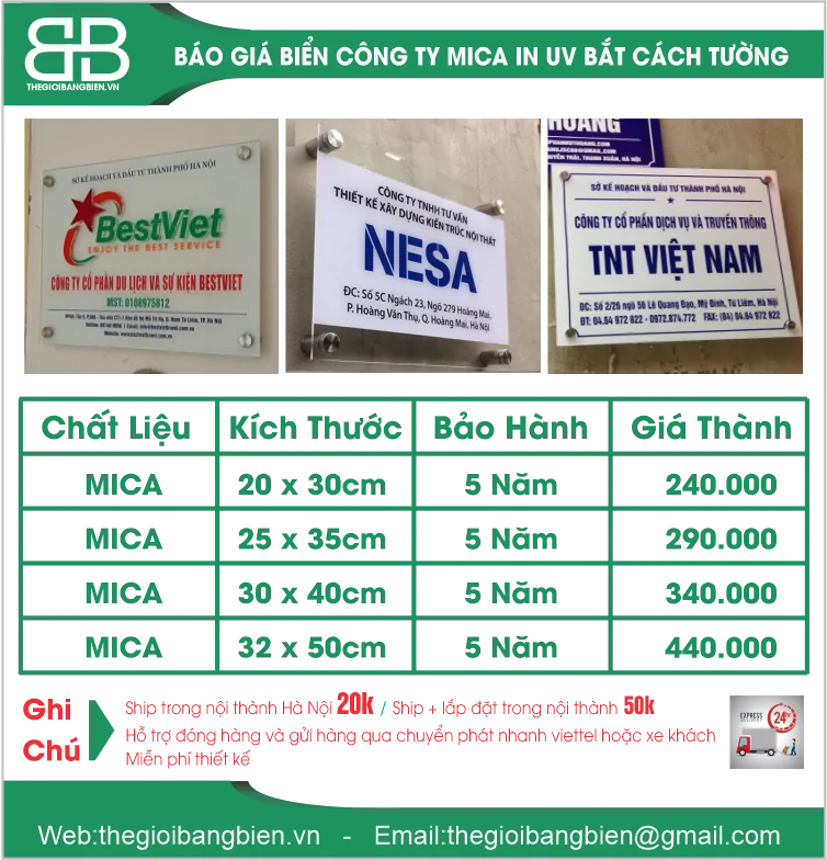 bao gia bien mica cong ty bat cach tuong