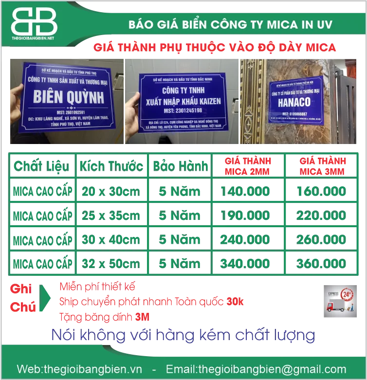 bao gia bien ten cong ty mica